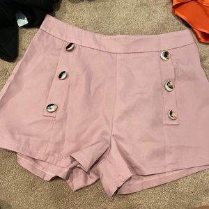 Zippered back shorts and top